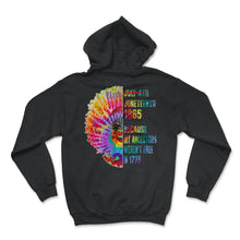 Load image into Gallery viewer, Juneteenth Shirt, Black Women Gift, Natural Hair Afro Word Art, Afro - Hoodie - Black