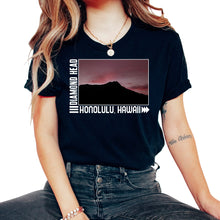 Load image into Gallery viewer, Hawaii Shirt, Diamond Head Honolulu Hawaii Sunset Tee, Hawaii Beach - Unisex T-Shirt - Black