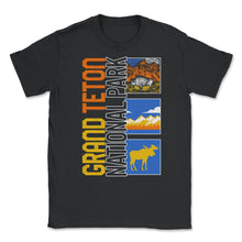 Load image into Gallery viewer, Grand Teton National Park Shirt, Wyoming Mountain Tee, Animal Outdoor - Unisex T-Shirt - Black