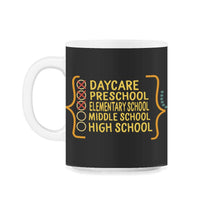 Load image into Gallery viewer, Graduation Daycare Preschool Elementary School Middle School High - 11oz Mug - Black on White