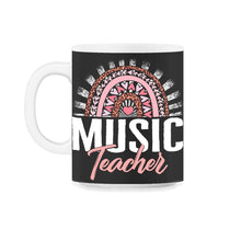 Load image into Gallery viewer, Music Teacher Shirt, Back To School Supplies Heart Music Notes Tee, - 11oz Mug - Black on White