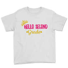 Load image into Gallery viewer, Hello Second Grade Student Teacher Colorful Back To School Gold Crown
