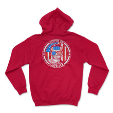 Load image into Gallery viewer, 4th Of July Shirt, Sippin On Liber-Tea Abe Lincoln Beard 16th - Hoodie - Red