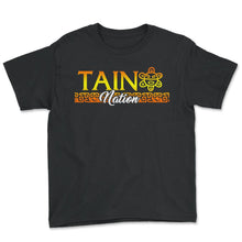 Load image into Gallery viewer, Taino Nation Shirt, Atabey Puerto Rico Sun Ancestors Souvenir Vintage - Youth Tee - Black
