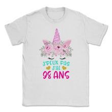 Load image into Gallery viewer, Enfant T Shirt 98 Ans Fille Anniversaire Cadeau Licorne T Shirt copy - Unisex T-Shirt - White
