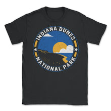 Load image into Gallery viewer, Indiana Dunes National Park, Indiana USA Michigan Park Vintage Retro - Unisex T-Shirt - Black