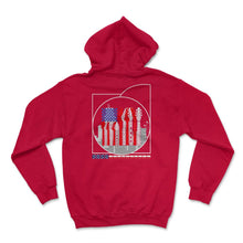 Load image into Gallery viewer, 4th Of July Shirt, Guitar Vintage America Flag Rock Independence Day - Hoodie - Red