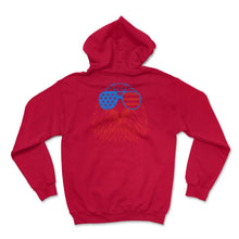 Load image into Gallery viewer, 4th Of July Shirt, Independence Day USA Flag Patriotic Eagle Wearing - Hoodie - Red