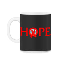 Load image into Gallery viewer, HIV AIDS Awareness Month Shirt, Hope Red Ribbon Tee, World AIDS Day - 11oz Mug - Black on White
