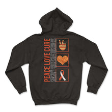 Load image into Gallery viewer, Peace Love Cure Sensory Processing Disorders T Shirt - Hoodie - Black