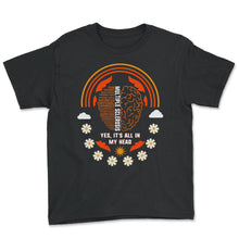 Load image into Gallery viewer, MS Awareness Shirt, Yes, It's All In My Head Multiple Sclerosis - Youth Tee - Black