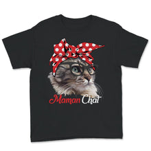 Load image into Gallery viewer, Maman Chat T-shirt, Tee Shirt Pour Femmes, Filles, Enfants, Cadeau