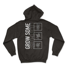 Load image into Gallery viewer, Grow Some Shit, Garden Plant Gardening Lover Botanist Gift Vegan T - Hoodie - Black