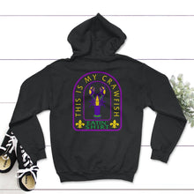 Load image into Gallery viewer, Mardi Gras Shirt, My Crawfish Eatin' Shirt, New Orleans Crawfish - Hoodie - Black