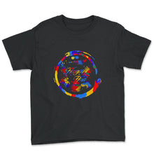 Load image into Gallery viewer, Happy Holi Festival Shirt, Holi Festival Tee, Festival Of Colors, - Youth Tee - Black
