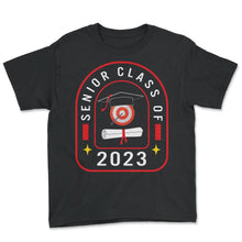Load image into Gallery viewer, Class Of 2023 Senior Archery Graduation Gift T Shirt - Youth Tee - Black