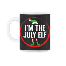 Load image into Gallery viewer, Christmas In July Shirt, I'm The July Elf Cute Tee Summer Vacation - 11oz Mug - Black on White