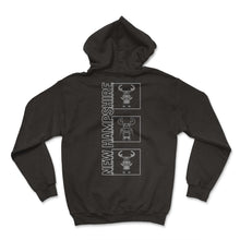 Load image into Gallery viewer, Ski Shirt, New Hampshire Moose Mountain Skiing Snowboard Tee, Winter - Hoodie - Black