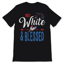 Load image into Gallery viewer, Red White & Blessed 4th of July Cute Patriotic America USA Flag