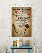 Load image into Gallery viewer, Customized I Love You Poster Portrait Canvas Print for Couple Wife Husband or Girlfriend Boyfriend Valentine's Day Wedding Anniversary Gift