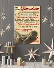 Load image into Gallery viewer, Grandma I Love You Grandson Mama Poster Portrait Canvas Print for Grandson Boy Kid or Birthday Christmas Or Mother's Day Gift