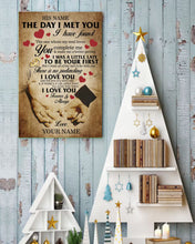 Load image into Gallery viewer, Customized I Love You Poster Portrait Canvas Print for Couple Wife Husband or Girlfriend Boyfriend Valentine's Day Wedding Anniversary Gift