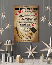 Load image into Gallery viewer, Customized I Love You Poster Portrait Canvas Print for Couple Wife Husband or Girlfriend Boyfriend Valentine's Day Wedding Anniversary Gift