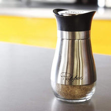 Load image into Gallery viewer, Salt and Pepper Shakers Stainless Steel Glass Set BPA Free, 4oz - spkt
