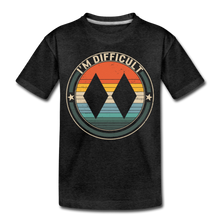 Load image into Gallery viewer, I'm Difficult, Double Black Diamond Shirt, Ski Snowboarding Lover, Double Black Diamond Ski Track, Snowboarding Experts Gift Toddler Premium T-Shirt - charcoal gray
