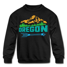 Load image into Gallery viewer, Oregon Kids' Crewneck Sweatshirt - black
