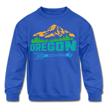 Load image into Gallery viewer, Oregon Kids' Crewneck Sweatshirt - royal blue
