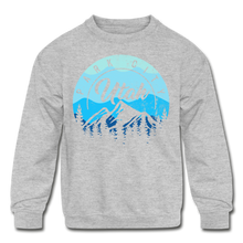 Load image into Gallery viewer, Park City Utah Shirt, Vintage Souvenir Skier Gift, Park City Snowflakes Snowboarding Lover Gift, Park Lover Ski Winter Sports Kids' Crewneck Sweatshirt - heather gray