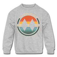 Load image into Gallery viewer, Difficult Skiing Kids' Crewneck Sweatshirt - heather gray