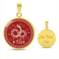 Year of the Snake Necklace - Chinese New Year Good Luck Charm Pendant