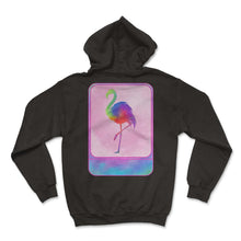 Load image into Gallery viewer, Flamingo Shirt, Flamingo Tie Dye Vintage Tee, Pink Flamingo Gift, - Hoodie - Black

