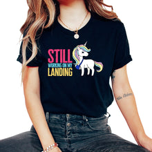 Load image into Gallery viewer, Broken Arm Shirt, Still Working On My Landing Unicorn Cute Tee, Funny
