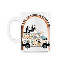 Load image into Gallery viewer, Horse Riding Hippie Van Retro - 11oz Mug - White
