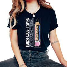 Load image into Gallery viewer, Paraprofessional Shirt, Teach Love Inspire Paraprofessional Crayon
