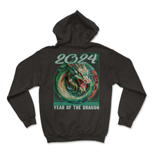 Load image into Gallery viewer, Chines New Year of Dragon Mosaic Style Dragon Vibrant Colors 2024 CNY - Hoodie - Black
