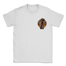 Load image into Gallery viewer, Unity and Power Black History Month Supportive Pocket Tee - Unisex T-Shirt - White
