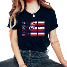 Load image into Gallery viewer, Hawaii Shirt, Hawaii Islands Hawaii Flag Map Tee, Hawaii State
