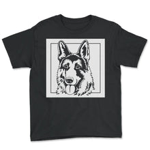 Load image into Gallery viewer, Shepherd Dog Shirt, Dog Silhouette Sitting German Shepherd Tee, Gift
