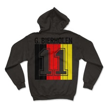 Load image into Gallery viewer, G Bierholen 11 Deutsche Namen Fußball Deutschland Sauf Trikot - Hoodie - Black
