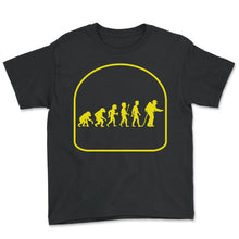 Load image into Gallery viewer, Feuerwehr Evolution Feuerwehrmann Geschenk T Shirt - Youth Tee - Black
