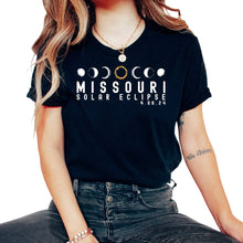 Load image into Gallery viewer, Missouri Solar Eclipse 4 08 24 Eclipse T Shirt - Unisex T-Shirt - Black
