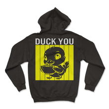 Load image into Gallery viewer, Duck You Funny Duck With Knife Meme - Hoodie - Black
