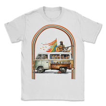 Load image into Gallery viewer, India Independence Day Hippie Van Retro - Unisex T-Shirt - White
