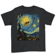 Load image into Gallery viewer, Bumblebee Starry Night Shirt Pollinator - Youth Tee - Black
