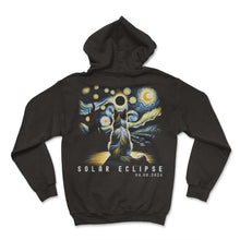 Load image into Gallery viewer, Solar Eclipse 04 08 2024 Cat Van Gogh Starry Night Eclipse T Shirt - Hoodie - Black
