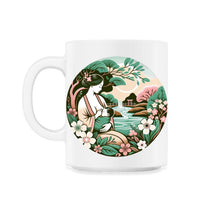 Load image into Gallery viewer, Mother's Embrace Japanese Garden Breastfeeding Awareness T Shirt - 11oz Mug - White

